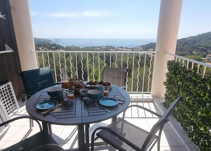 Agay Cap Esterel Le Hameau F2 Clim Plein Sud Dernier Etage Magnifique Vue Apartament